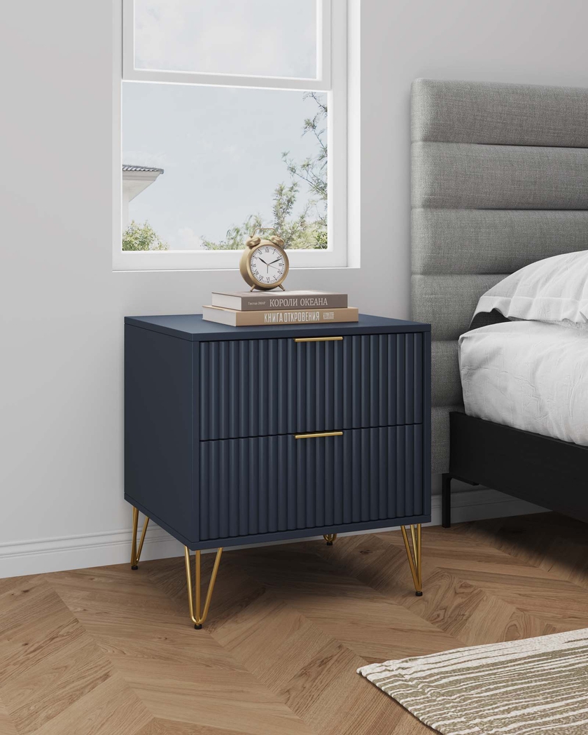 Kroc III Midnight Blue Nightstand - Thumbnail - Image 2