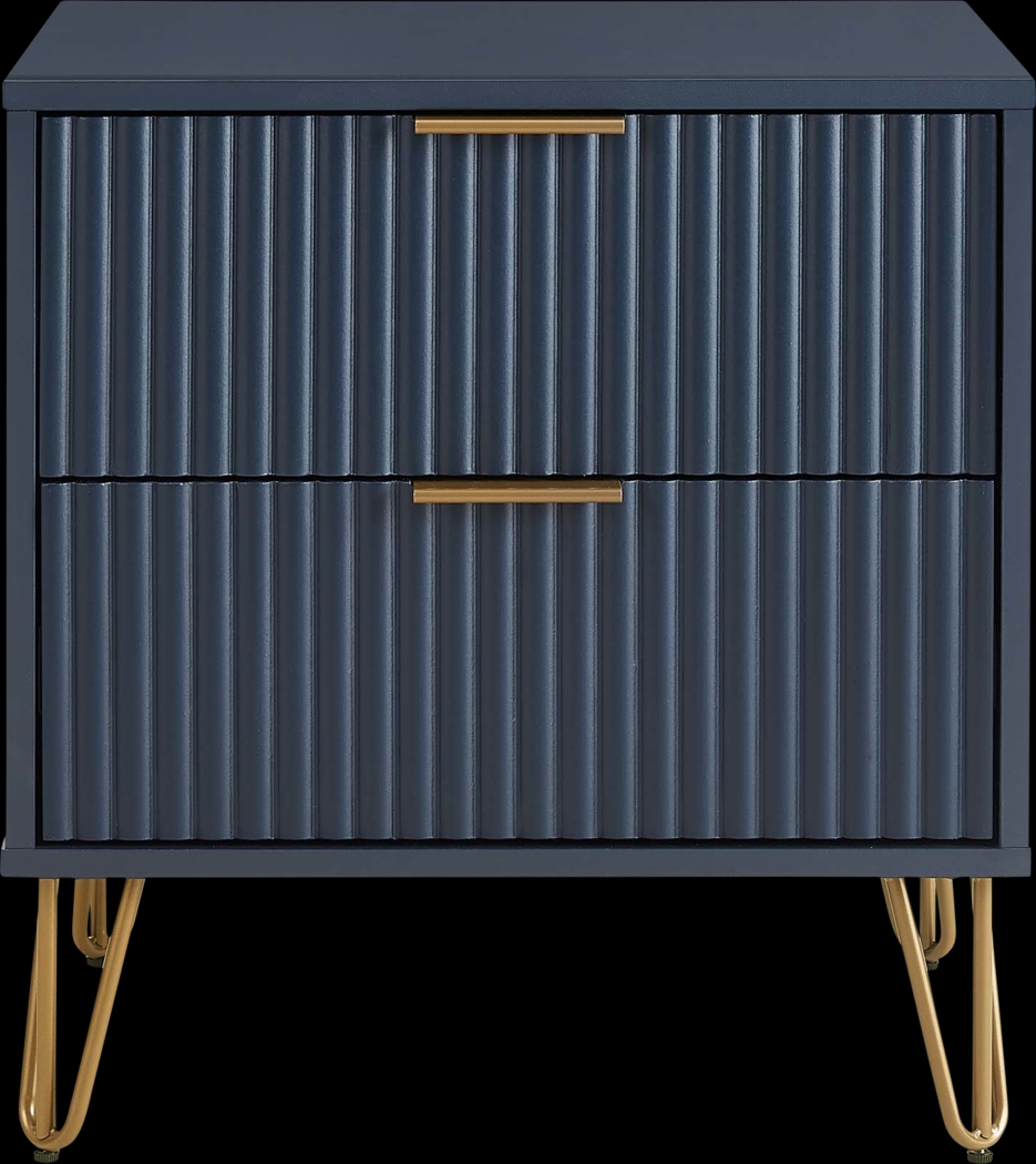 Kroc III Midnight Blue Nightstand - Thumbnail - Image 1