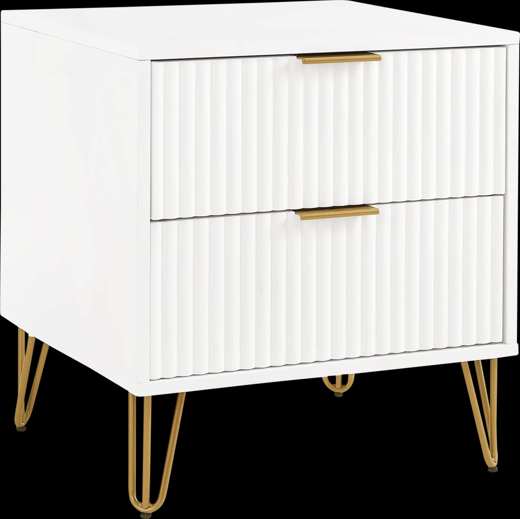 Kroc III White Nightstand - Thumbnail - Image 7