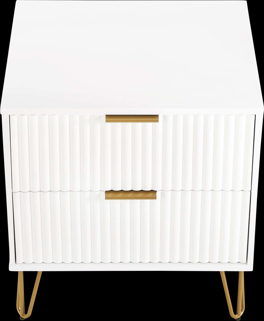 Kroc III White Nightstand - Thumbnail - Image 8