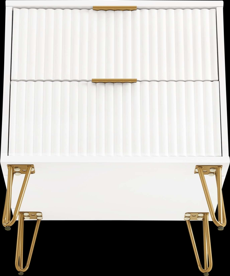 Kroc III White Nightstand - Thumbnail - Image 9