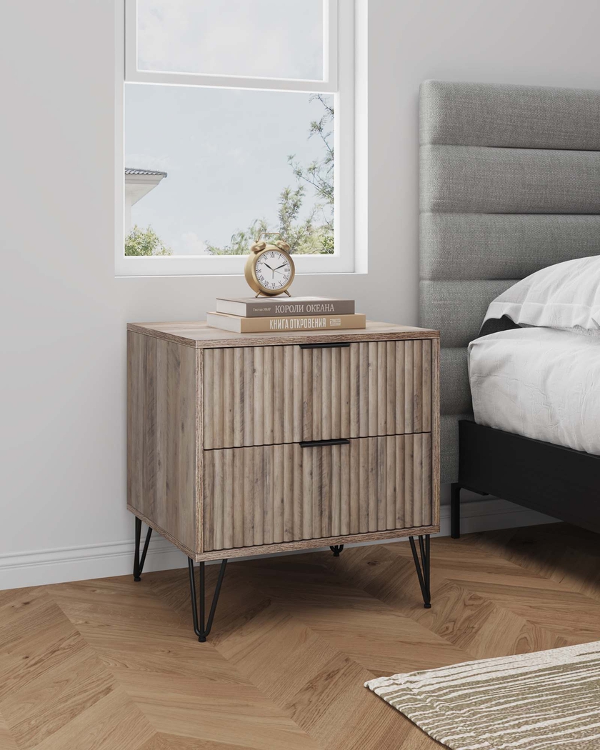 Kroc IV Gray Nightstand - Thumbnail - Image 2