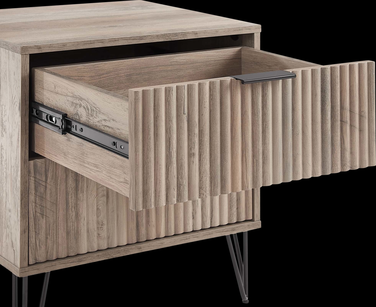 Kroc IV Gray Nightstand - Thumbnail - Image 3