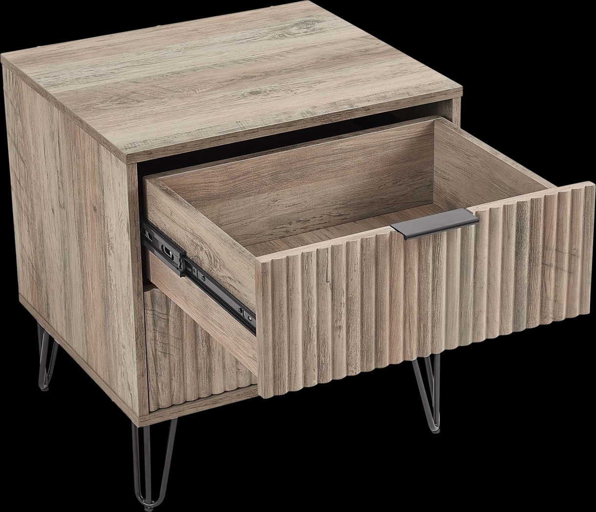 Kroc IV Gray Nightstand - Thumbnail - Image 5