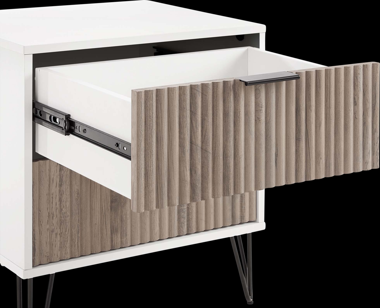 Kroc IV White Nightstand - Thumbnail - Image 3