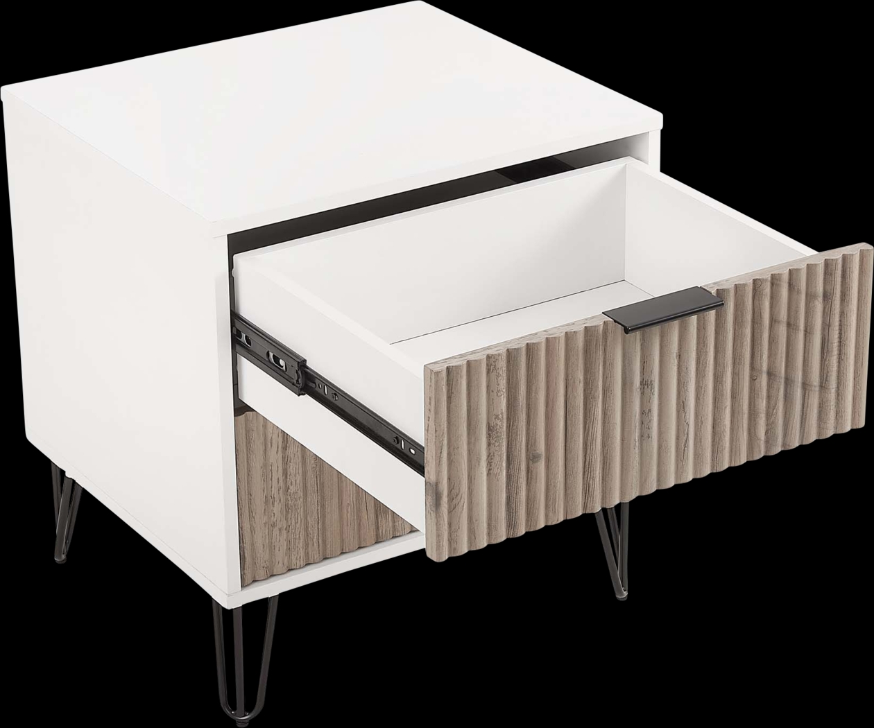Kroc IV White Nightstand - Thumbnail - Image 5