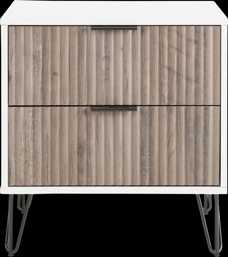 Kroc IV White Nightstand - Thumbnail - Image 1