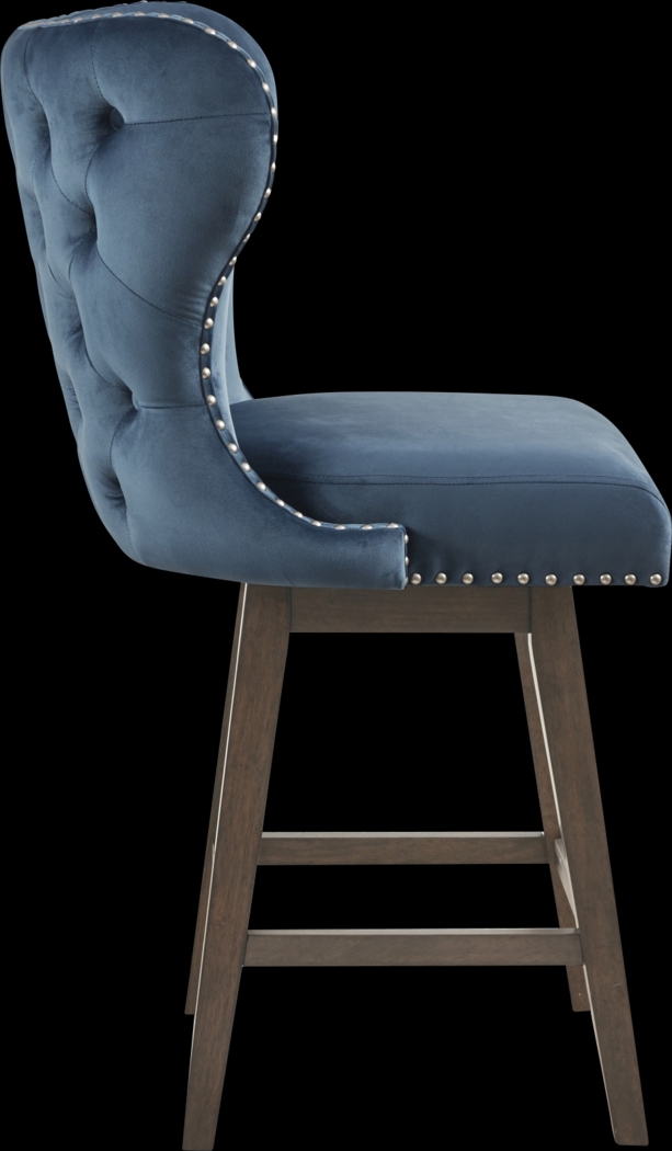 Krollton Blue Swivel Counter Height Stool - Thumbnail - Image 3