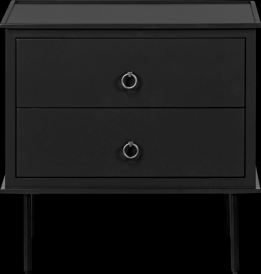 Krunsk Black Nightstand - Thumbnail - Image 2