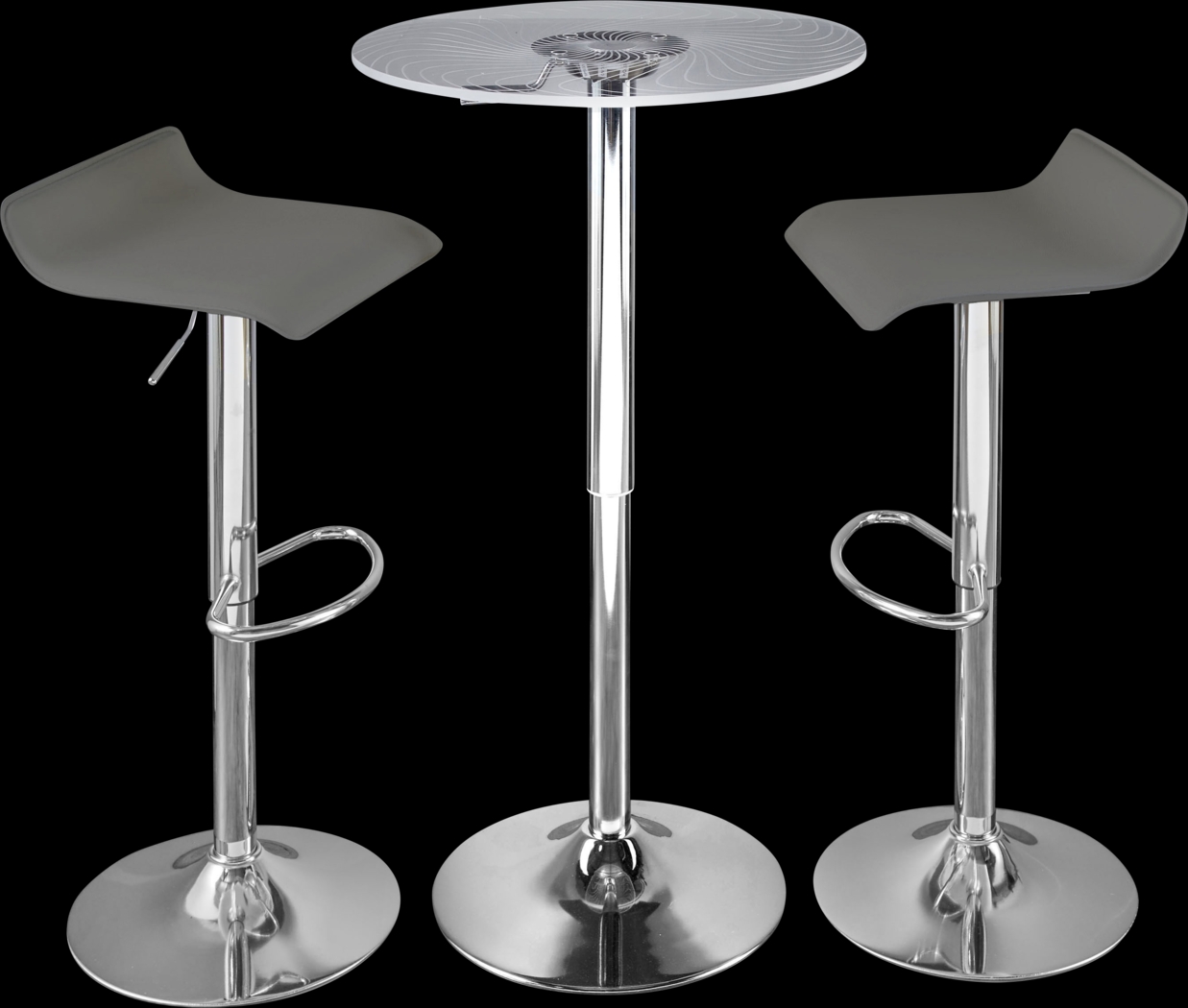 Krystl Gray Adjustable 3 Pc Bar Set - Thumbnail - Image 3