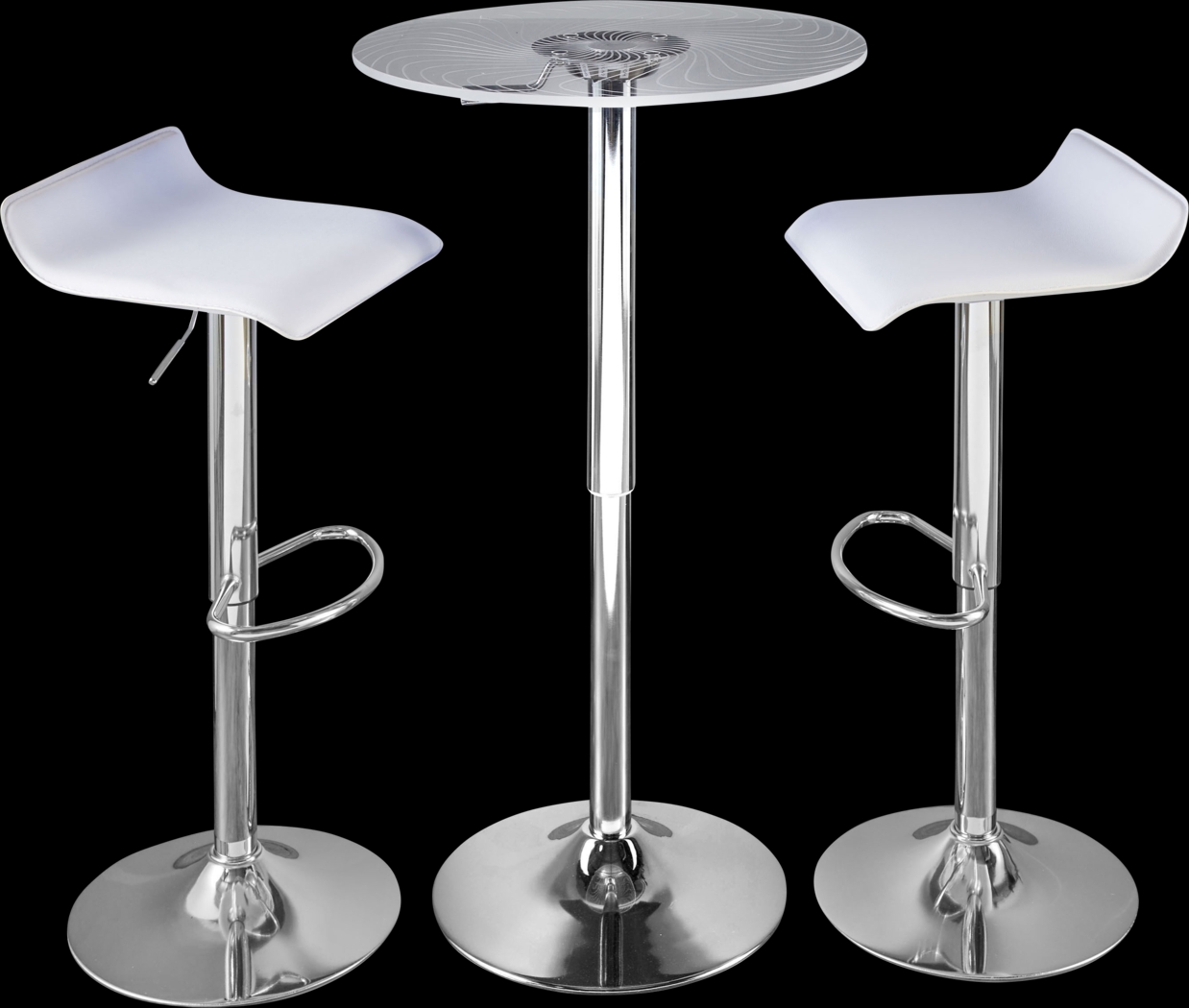 Krystl White Adjustable 3 Pc Bar Set - Thumbnail - Image 3