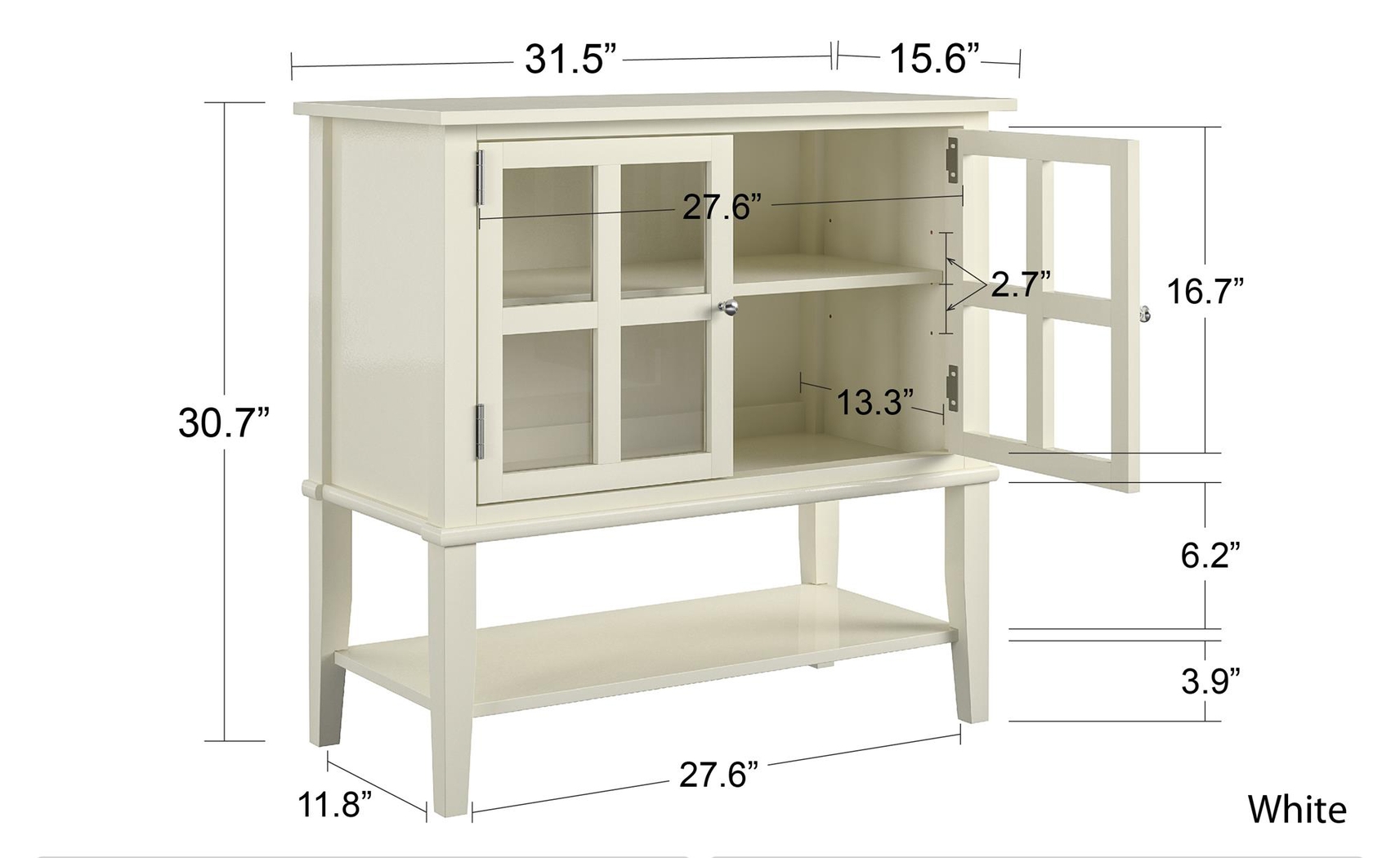 Kuchn White Accent Cabinet - Thumbnail - Image 8