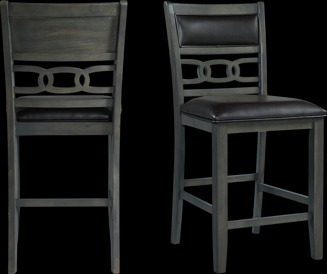 Kudzu Gray Counter Height Stool, Set of 2 - Thumbnail - Image 1