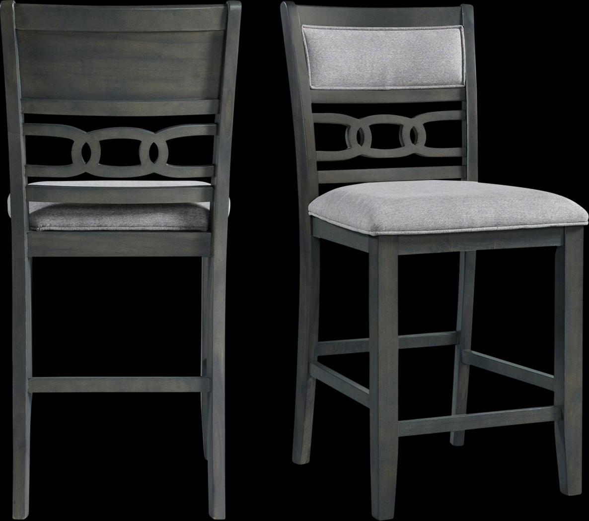 Kudzu Gray Counter Height Stool, Set of 2 - Thumbnail - Image 1