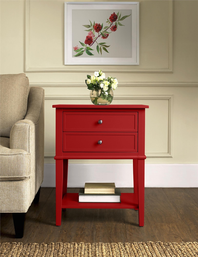 Kuhle Red Accent Table - Thumbnail - Image 5