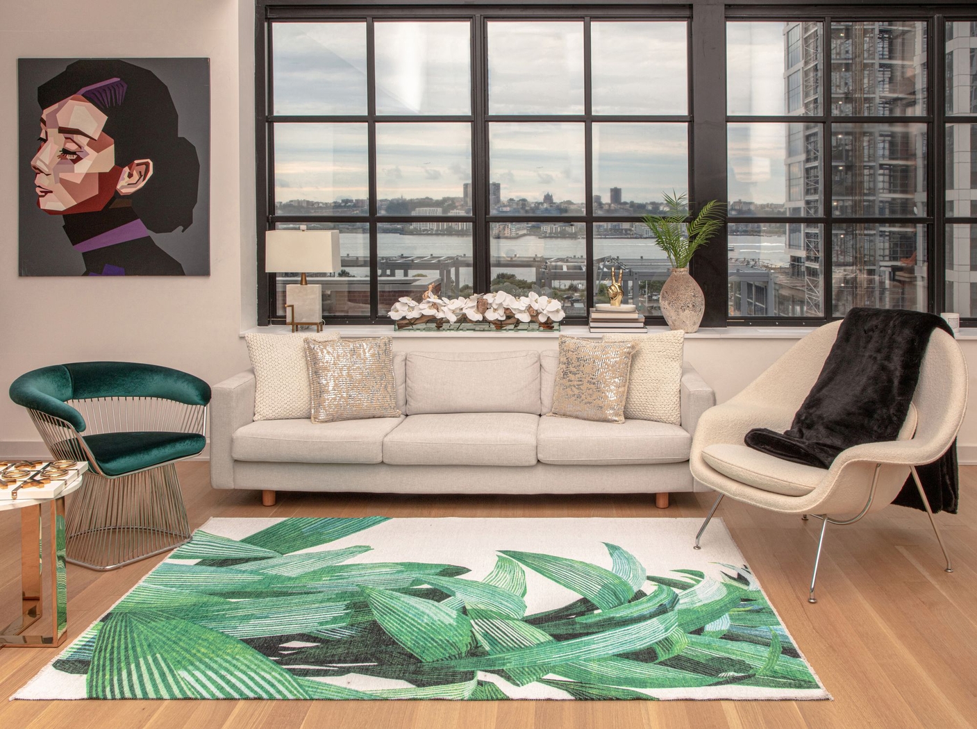 Kulaca White 5'3 x 7' Rug - Thumbnail - Image 2