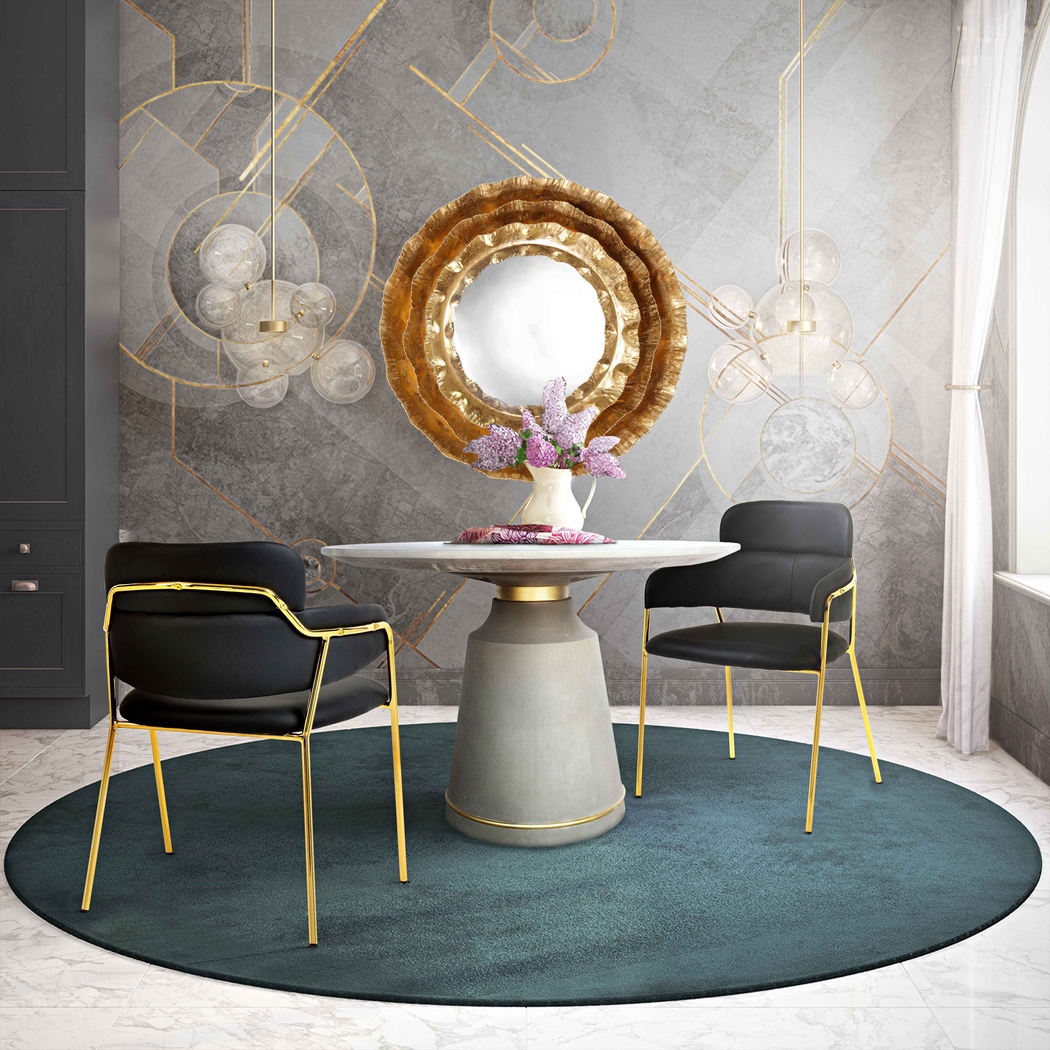 Kune Black Arm Chair, Set of 2 - Thumbnail - Image 7