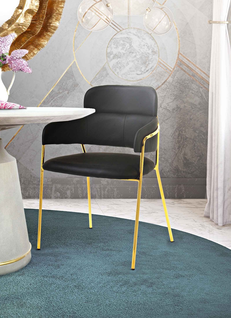 Kune Black Arm Chair, Set of 2 - Thumbnail - Image 8