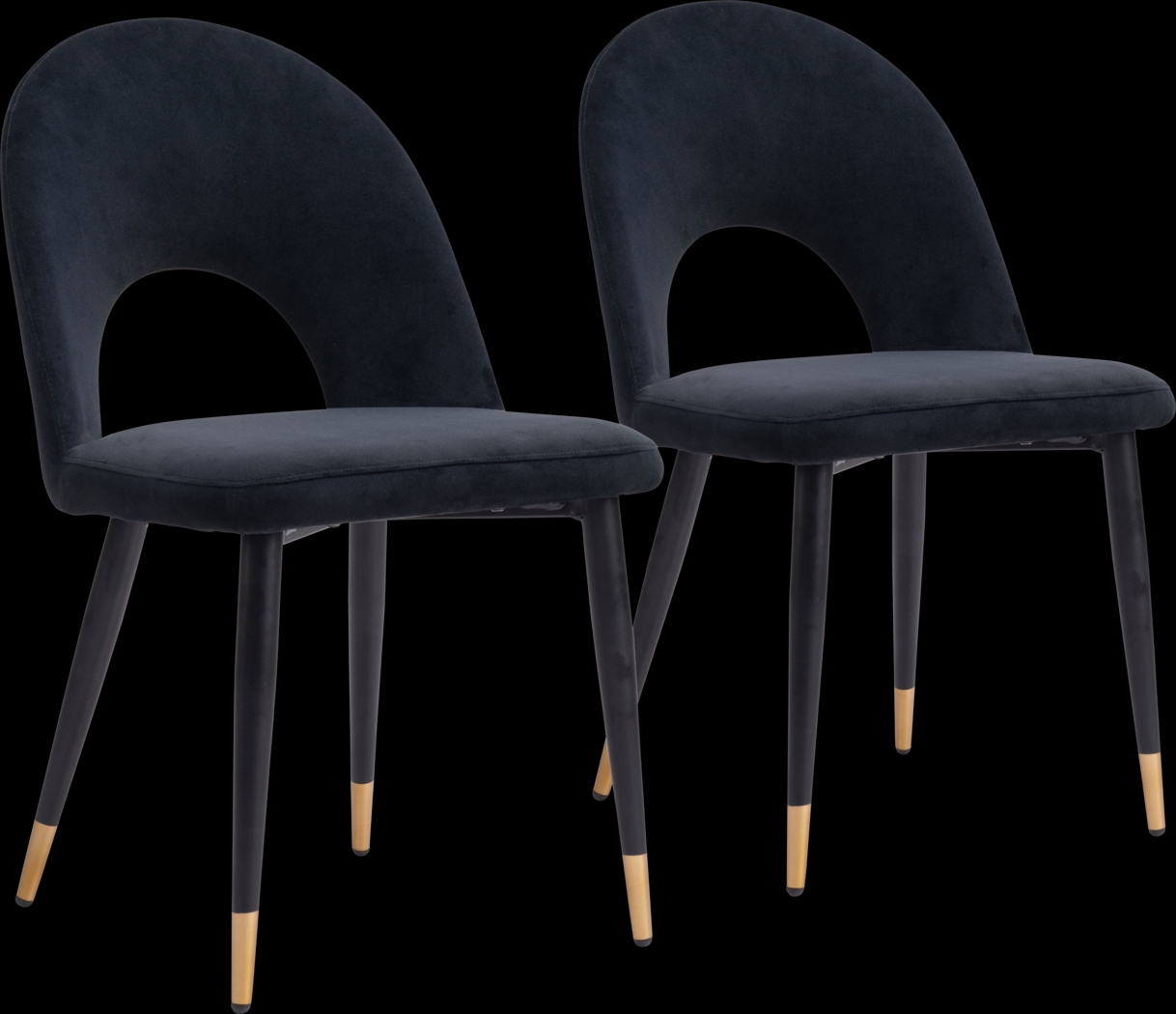 Kuranda Black Side Chair, Set of 2 - Thumbnail - Image 1