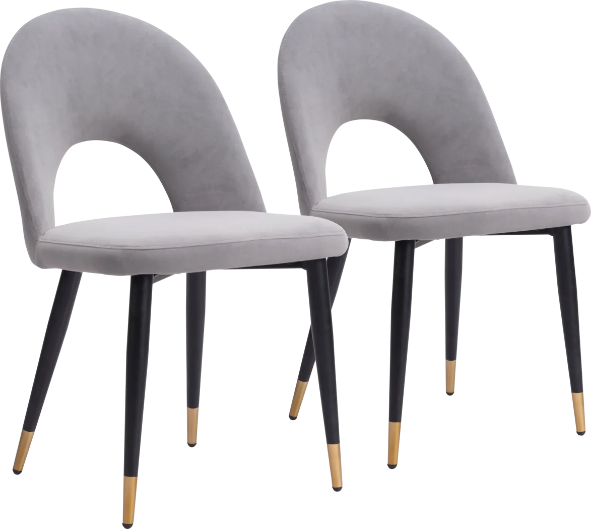 Kuranda Gray Side Chair, Set of 2 - Thumbnail - Image 1