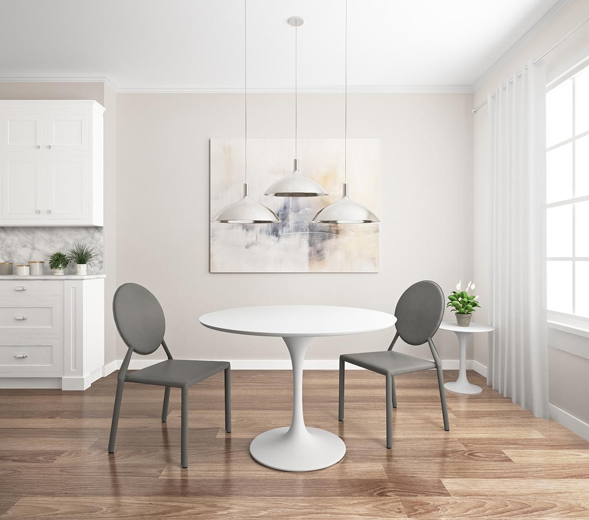 Kurela II White Dining Table - Thumbnail - Image 2