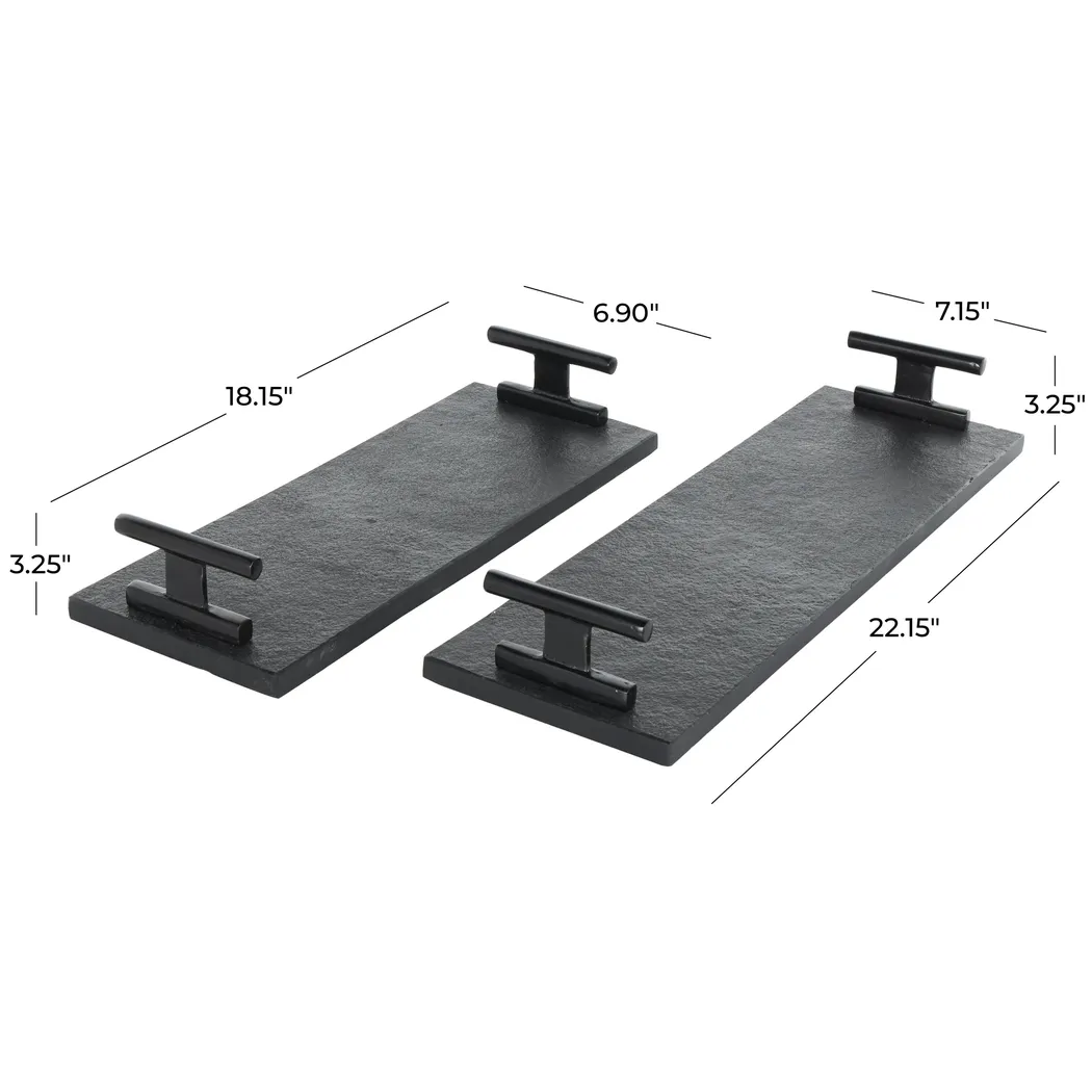 Kusra Black Tray, Set of 2 - Thumbnail - Image 8