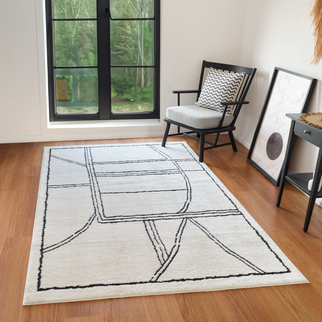 Kwaye White 7'9 x 9'9 Rug - Thumbnail - Image 2