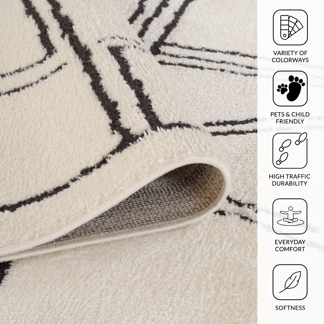 Kwaye White 7'9 x 9'9 Rug - Thumbnail - Image 4