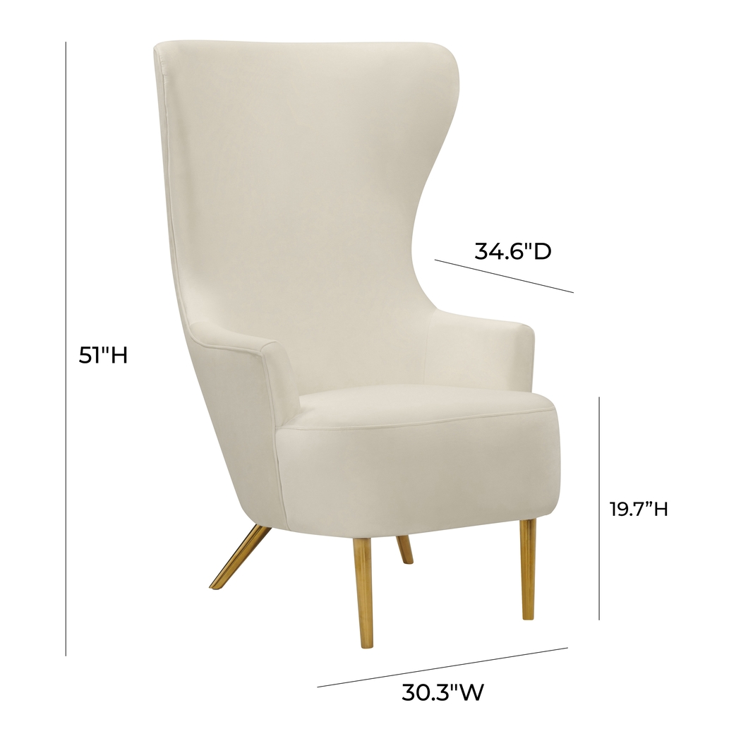 Kweisi Cream Accent Chair - Thumbnail - Image 7