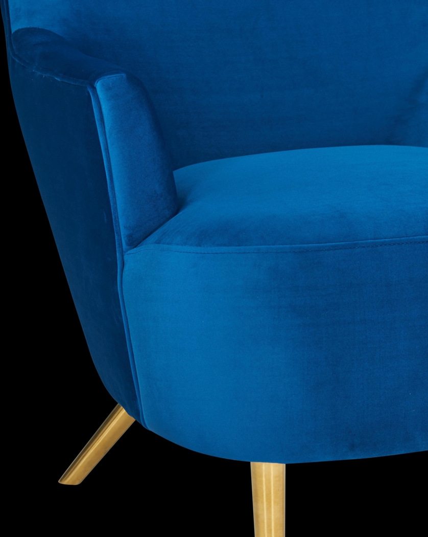 Kweisi Navy Accent Chair - Thumbnail - Image 3