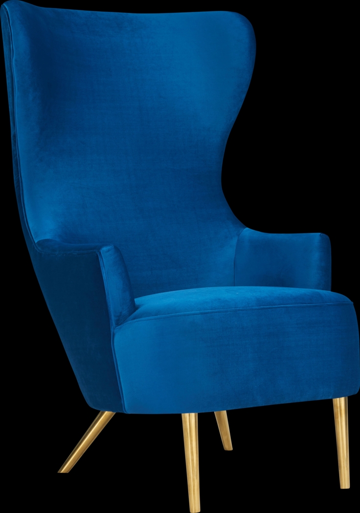 Kweisi Navy Accent Chair - Thumbnail - Image 1