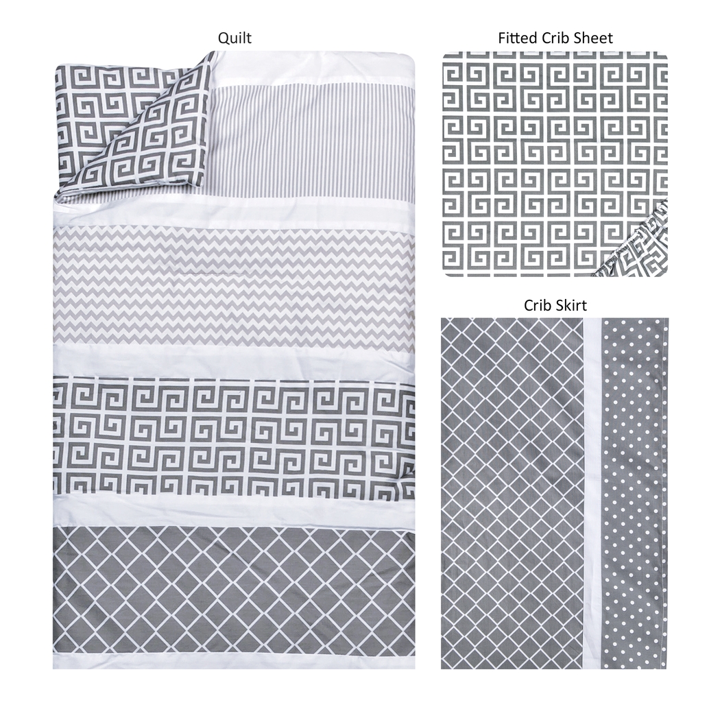 Kyan Gray 3 Pc Baby Bedding Set - Thumbnail - Image 2