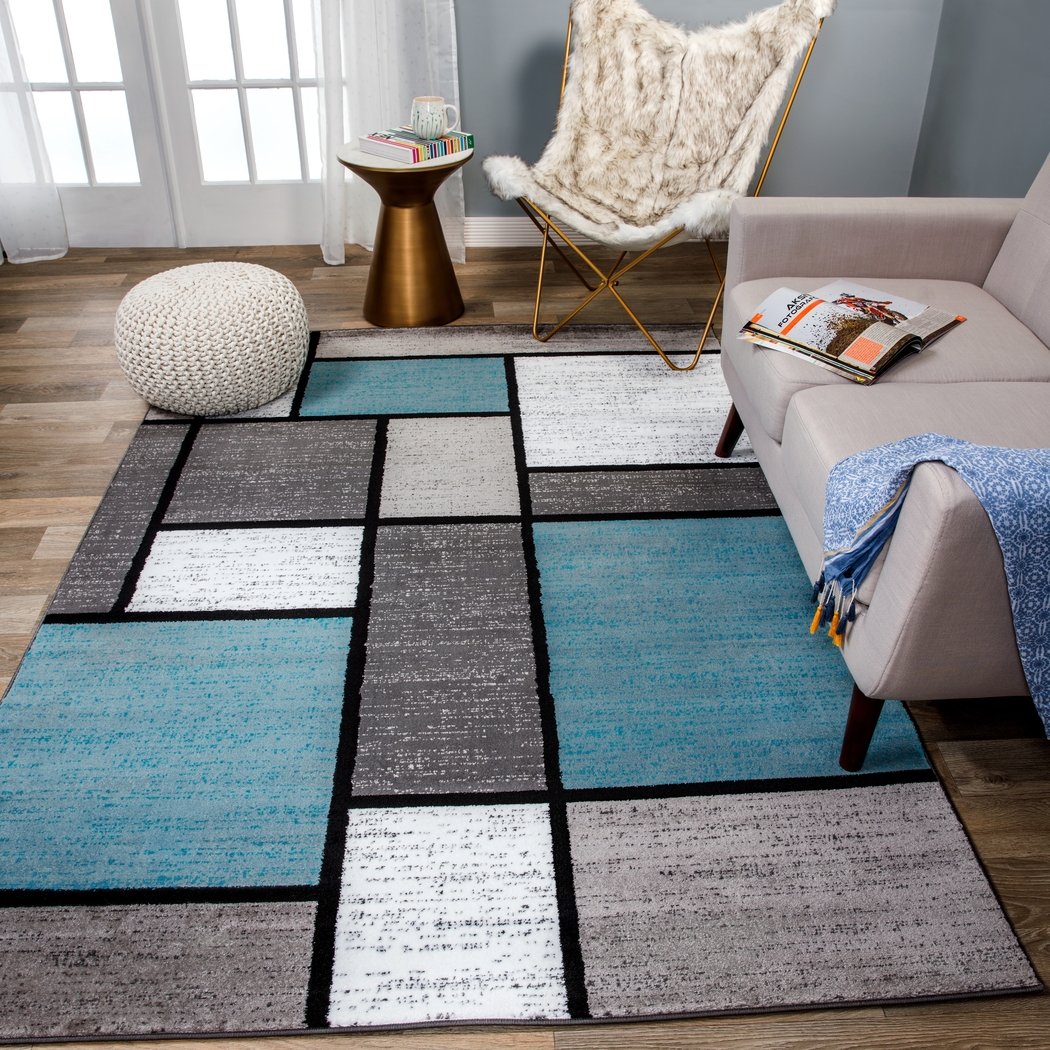 Kylan Blue 7'10 x 10'2 Rug - Thumbnail - Image 4