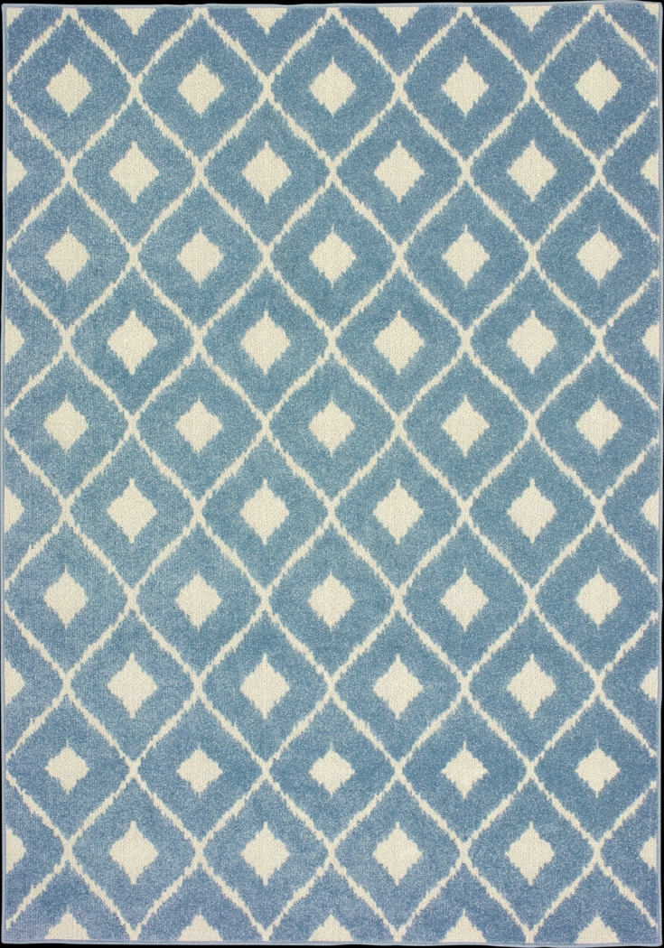 Kylian Blue 6'7 x 9'6 Indoor/Outdoor Rug - Thumbnail - Image 1