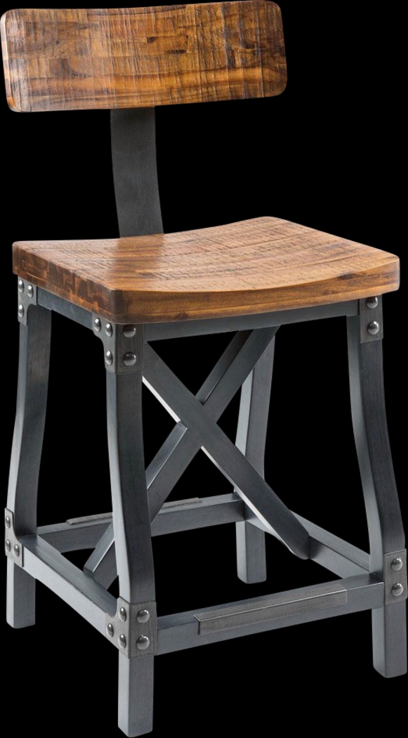 Kylman Brown Counter Height Stool - Thumbnail - Image 1