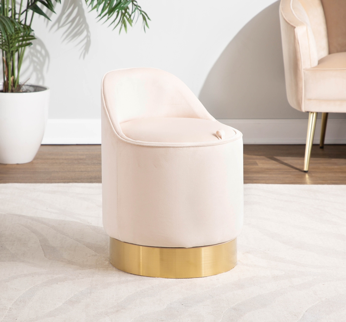 Kylman Cream Vanity Stool - Thumbnail - Image 11