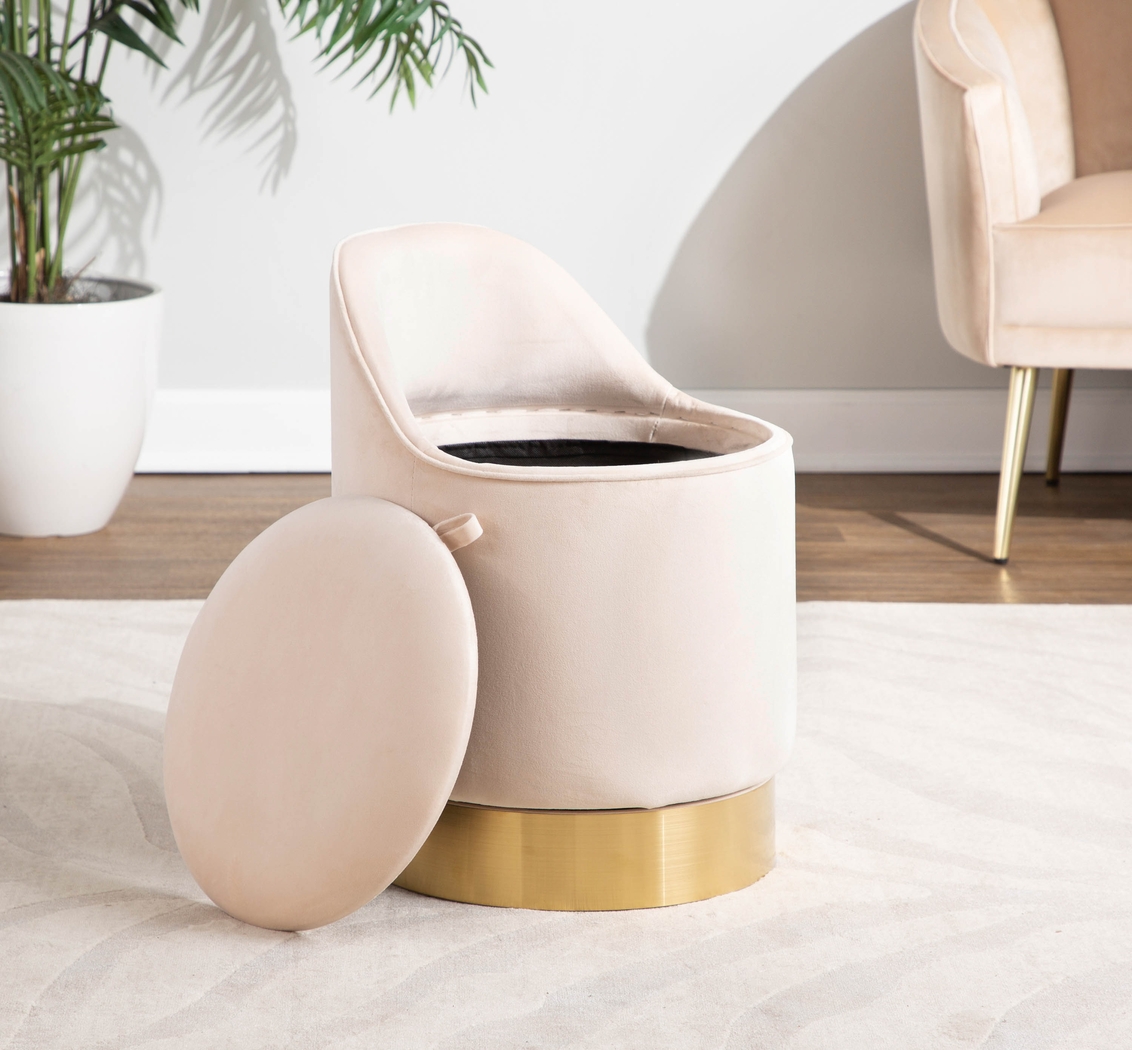 Kylman Cream Vanity Stool - Thumbnail - Image 12