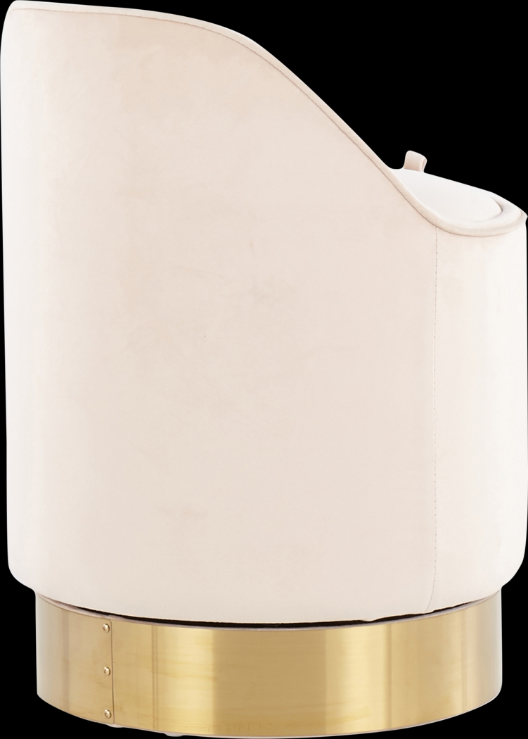 Kylman Cream Vanity Stool - Thumbnail - Image 3