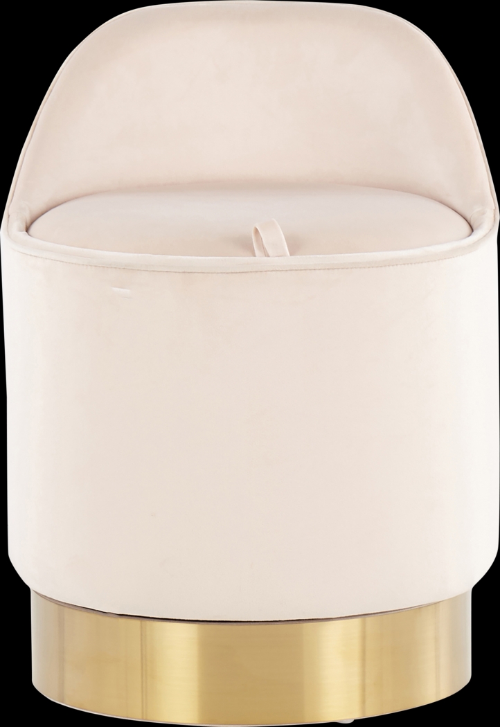 Kylman Cream Vanity Stool - Thumbnail - Image 5