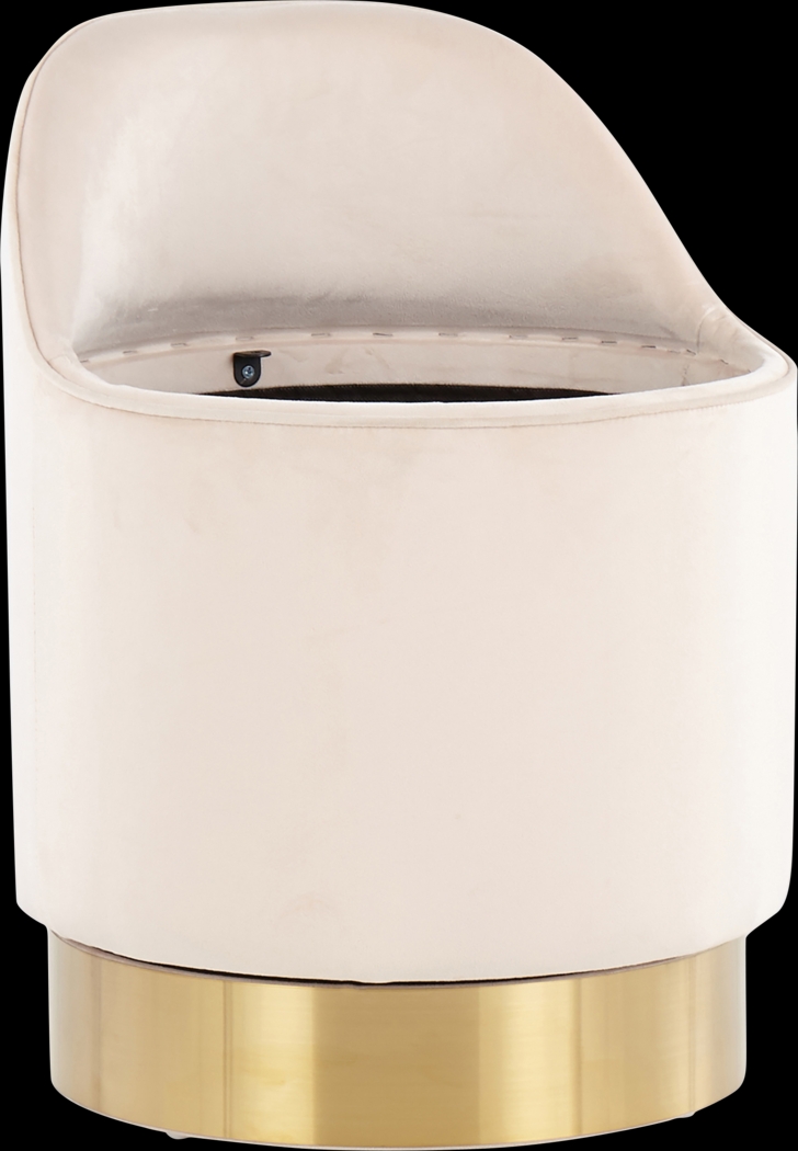 Kylman Cream Vanity Stool - Thumbnail - Image 9