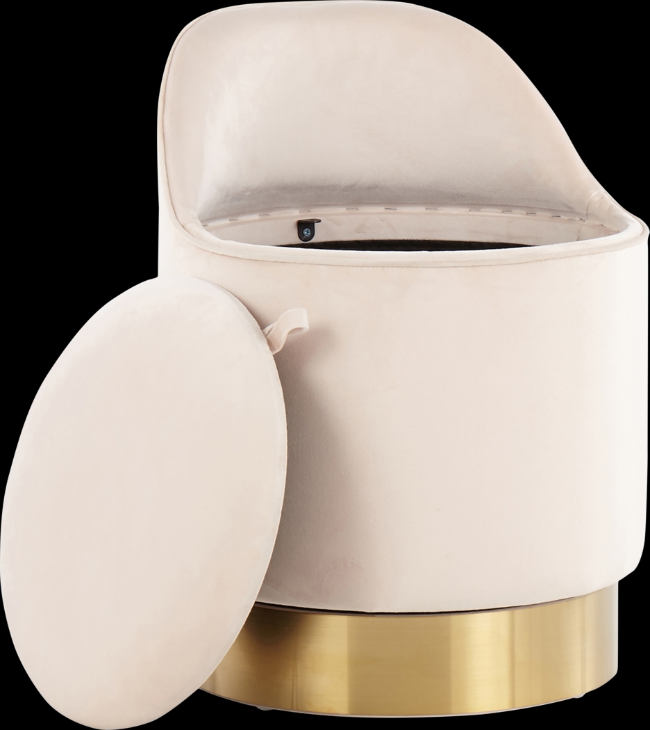 Kylman Cream Vanity Stool - Thumbnail - Image 10