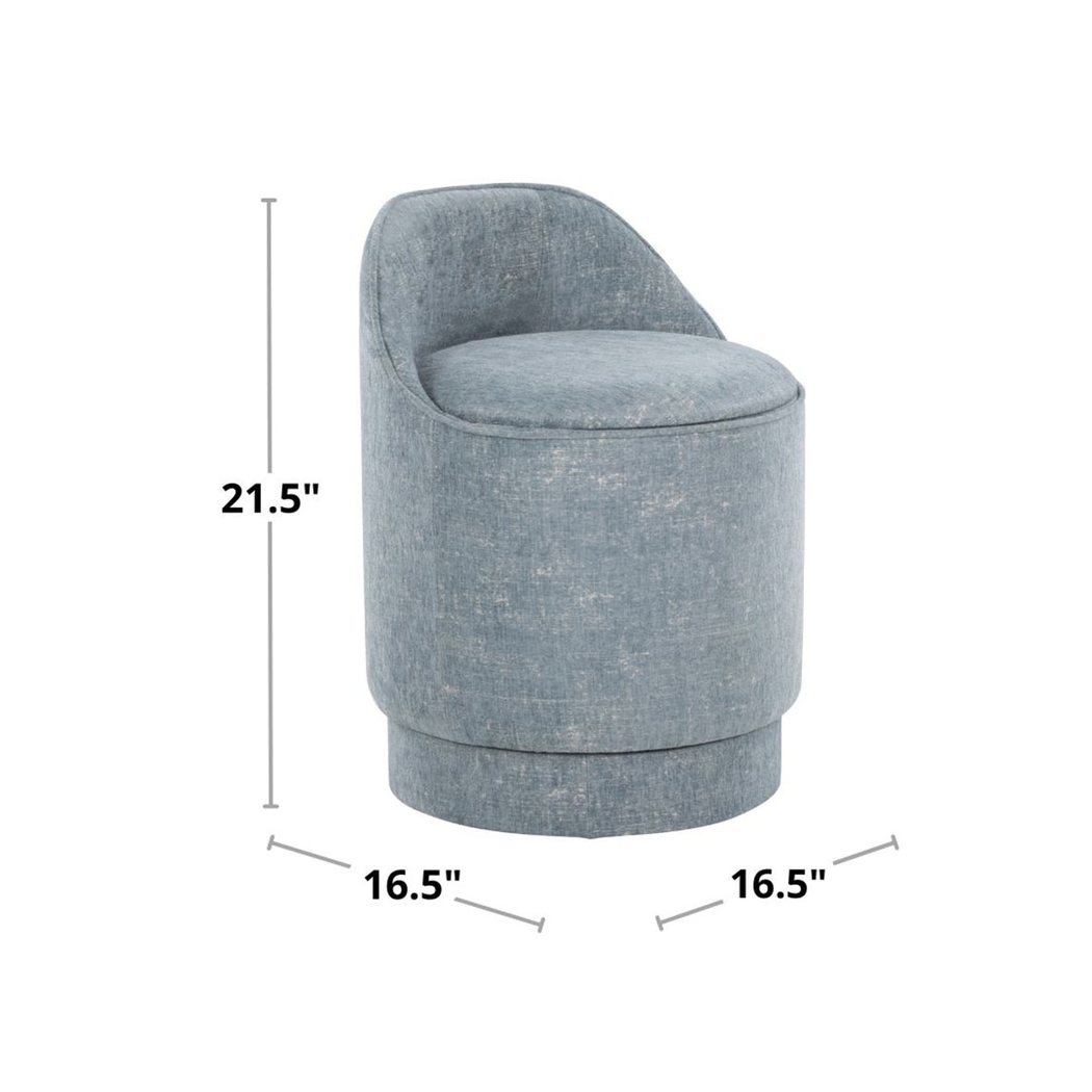 Kylman II Blue Vanity Stool - Thumbnail - Image 13