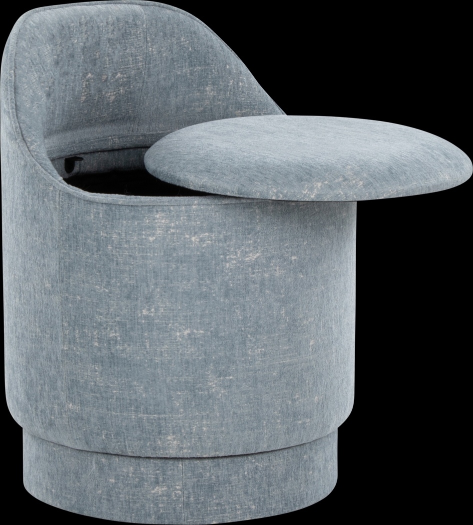 Kylman II Blue Vanity Stool - Thumbnail - Image 5