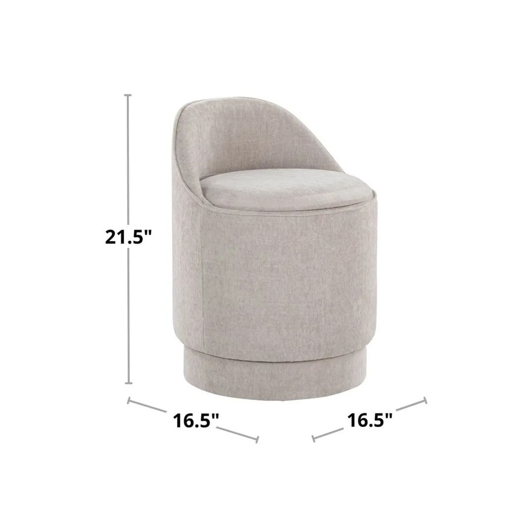 Kylman II Gray Vanity Stool - Thumbnail - Image 13