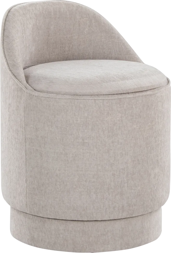 Kylman II Gray Vanity Stool - Thumbnail - Image 1