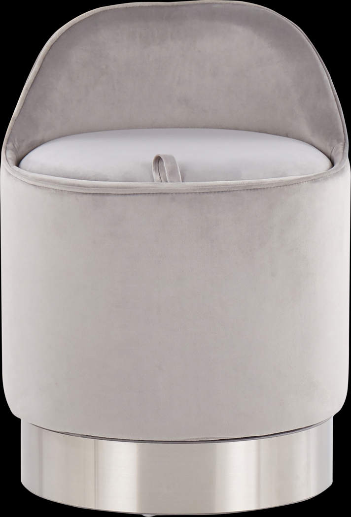 Kylman Silver Vanity Stool - Thumbnail - Image 5