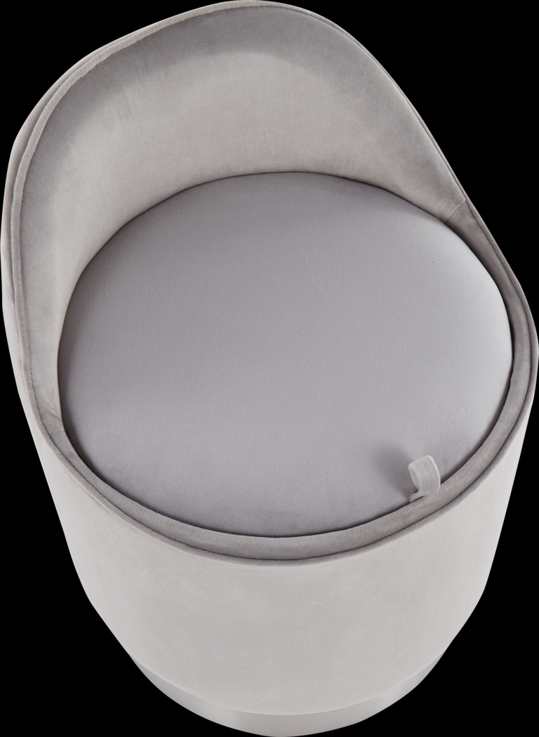 Kylman Silver Vanity Stool - Thumbnail - Image 6