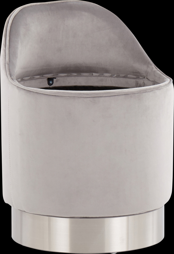 Kylman Silver Vanity Stool - Thumbnail - Image 9