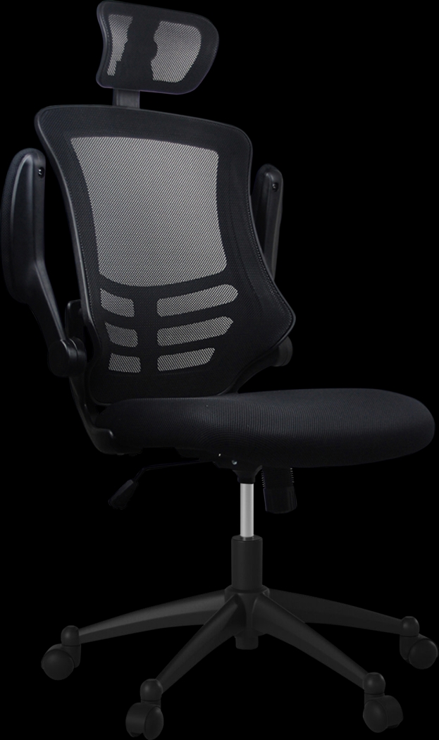 Kyman Black Office Chair - Thumbnail - Image 3