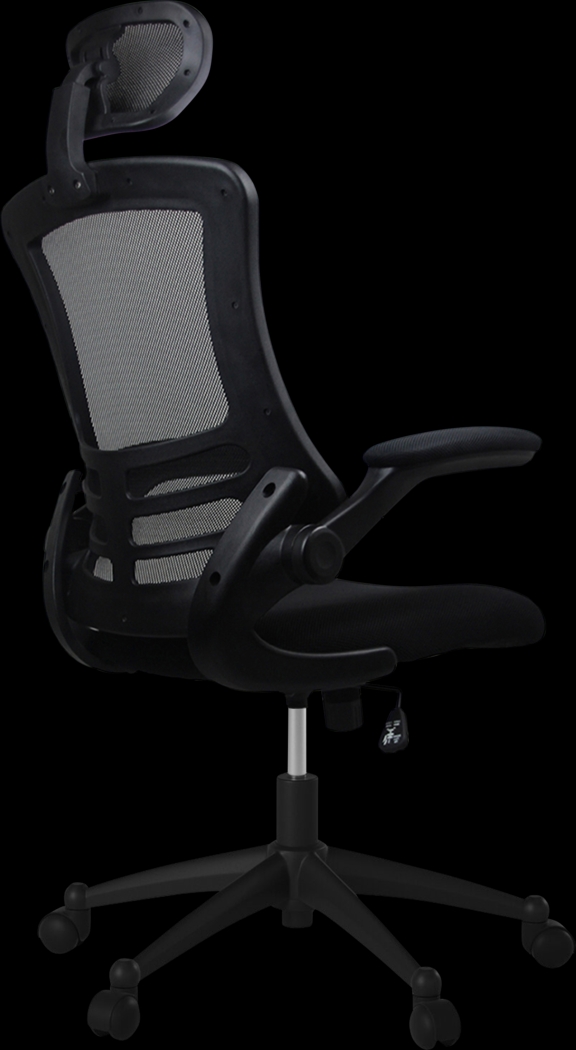 Kyman Black Nylon,Polyester Fabric Desk Chair | Rooms to Go